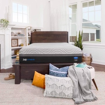 sealy mattress in a bedroom